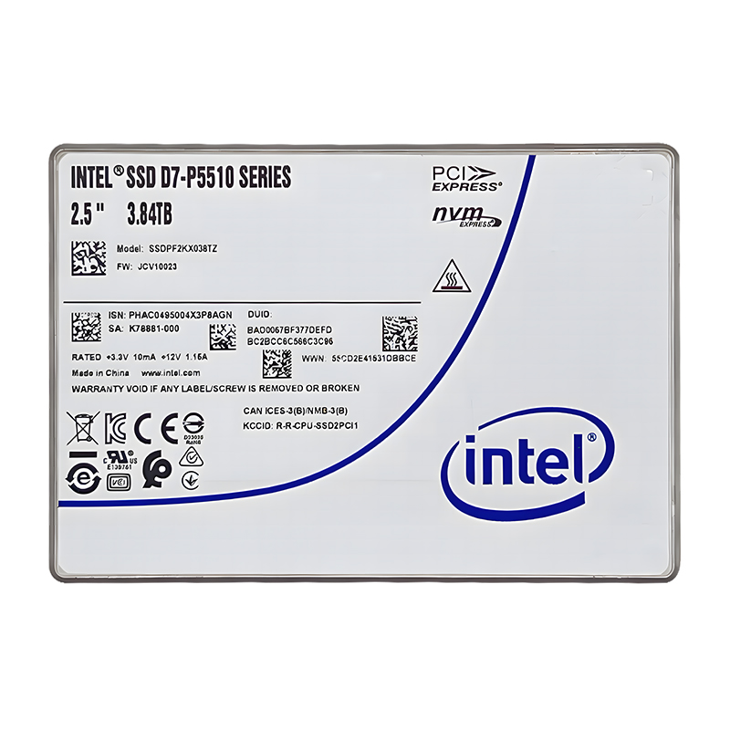 Intel P5510 3.84T U.2 PCIe SSDPF2KX038TZ01企业级固态硬盘_深圳零一 